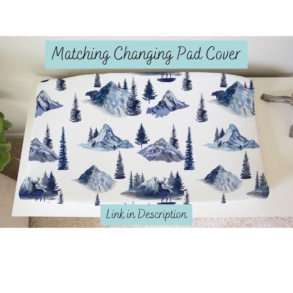Blue Mountain Crib Sheet Woodland Crib Bedding Woodland Nursery New Mom Gift Baby Boy Gift Mountain Themed Nursery Nature Crib Sheet Etsy UK