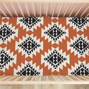Southwestern Crib Sheet, Western Nursery, Cowboy Nursery, Cowboy Crib Sheet, Western Crib Sheet, Aztec Baby Bedding, Boy Baby Shower Gift