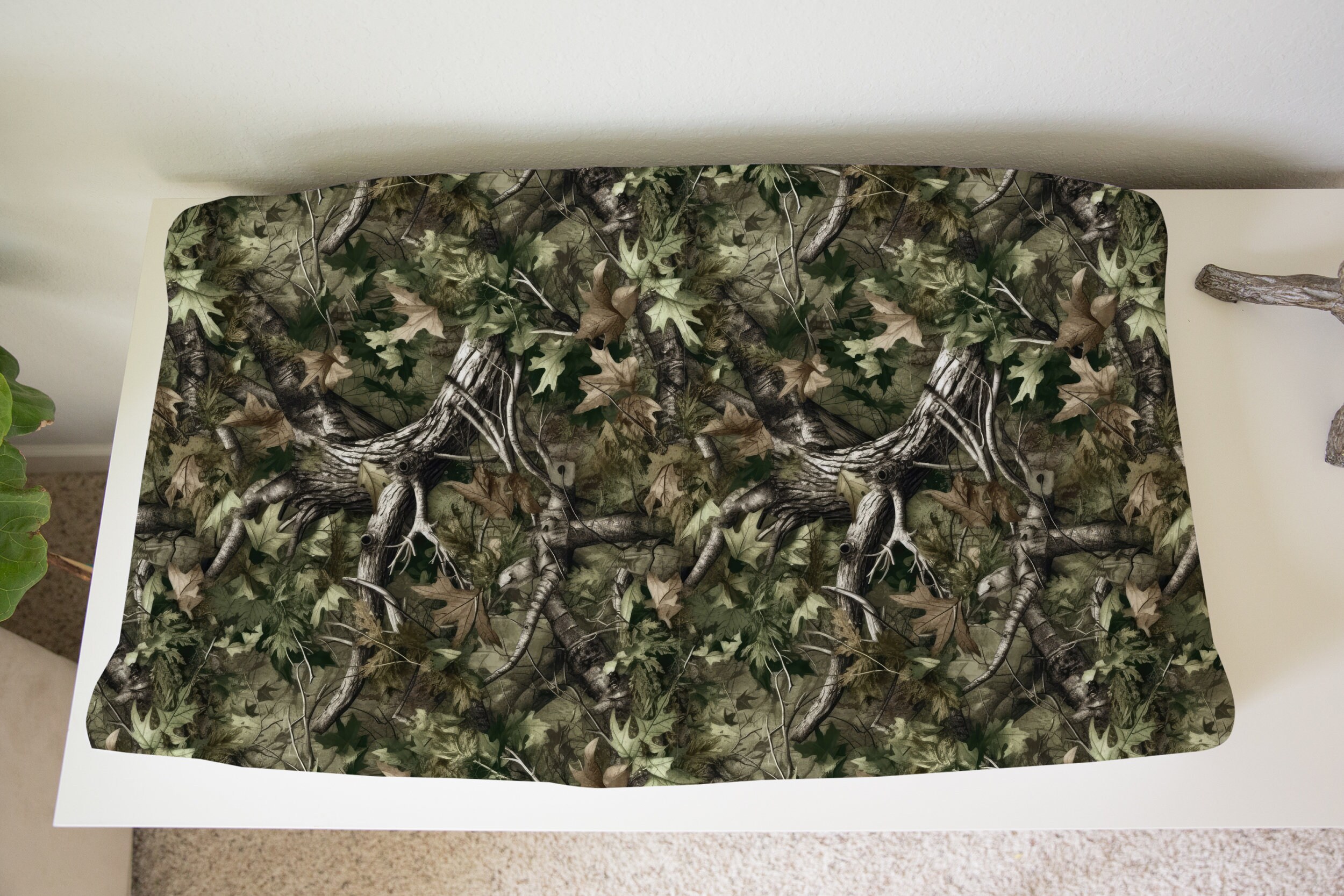 Baby Boy Crib Bedding Set, Camouflage Nursery Decor, Hunting Camo Crib