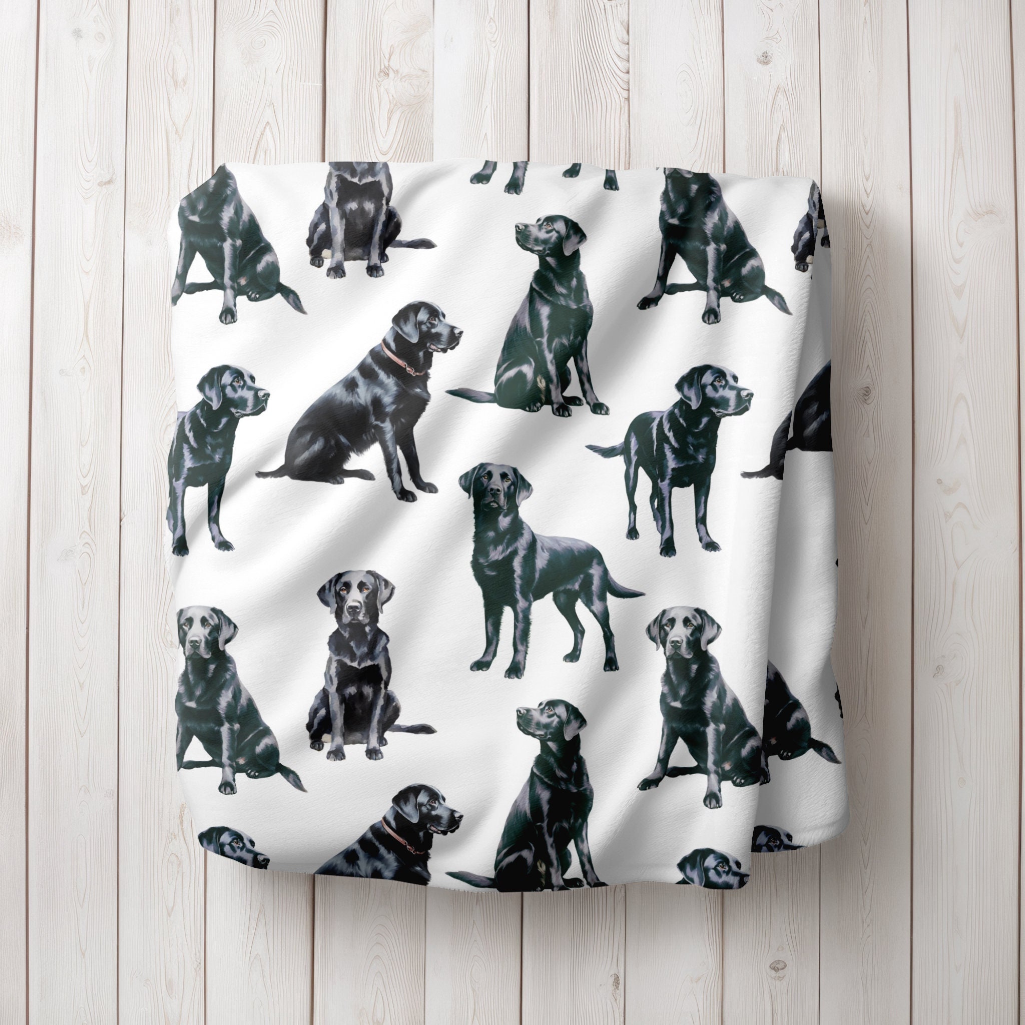 Black Lab Blanket Etsy UK