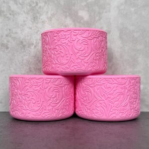 The Baroque Collection - Peony Pink Shimmer - Silicone Tumbler Boot 20-40oz