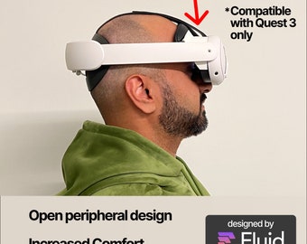 Fluid Mixed Reality Facial Interface | Quest 3 (Compatible) | Open XR, AR, and MR Forehead Face Gasket Replacement w/ optional pad addition