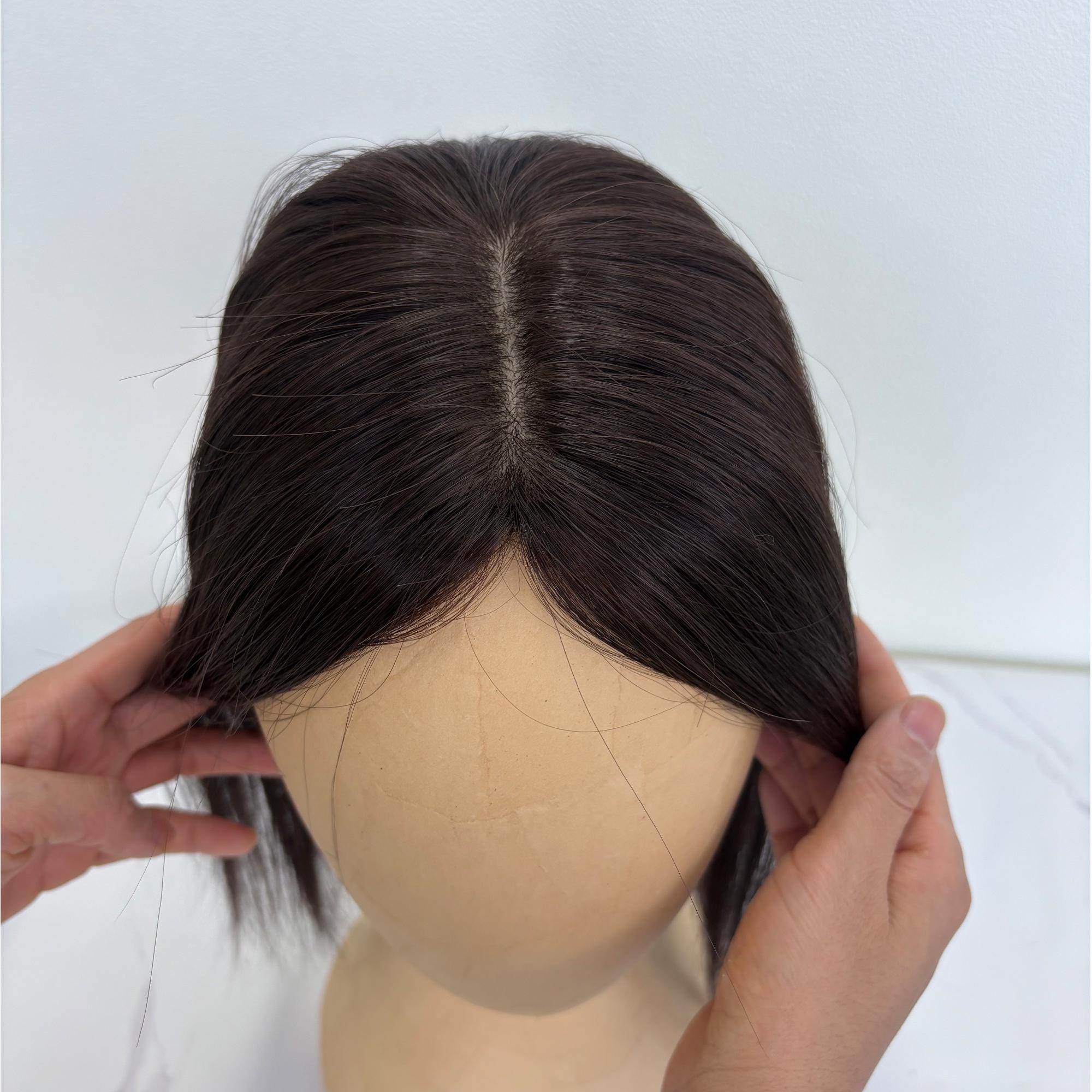 Silk Base Human Hair Topper 12x13cm 180% Density Partial Wig with 5 Clips Amazon.com : SEGOHAIR Hair Toppers for Women Real Human Hair  main image 4
