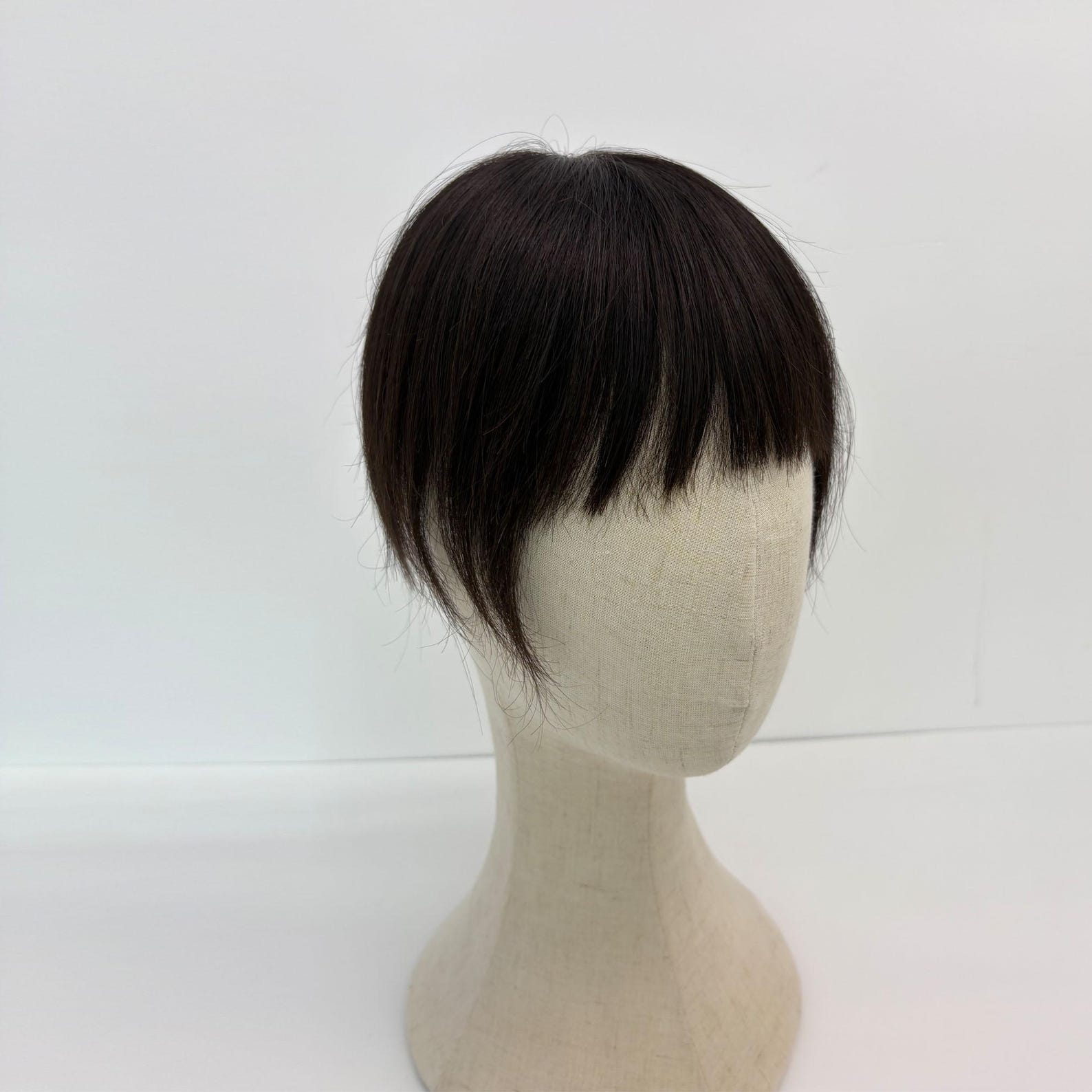 11×13cm Ultra-short Air Bangs Topper | Full Silk Base 3-clip Human Hair ...
