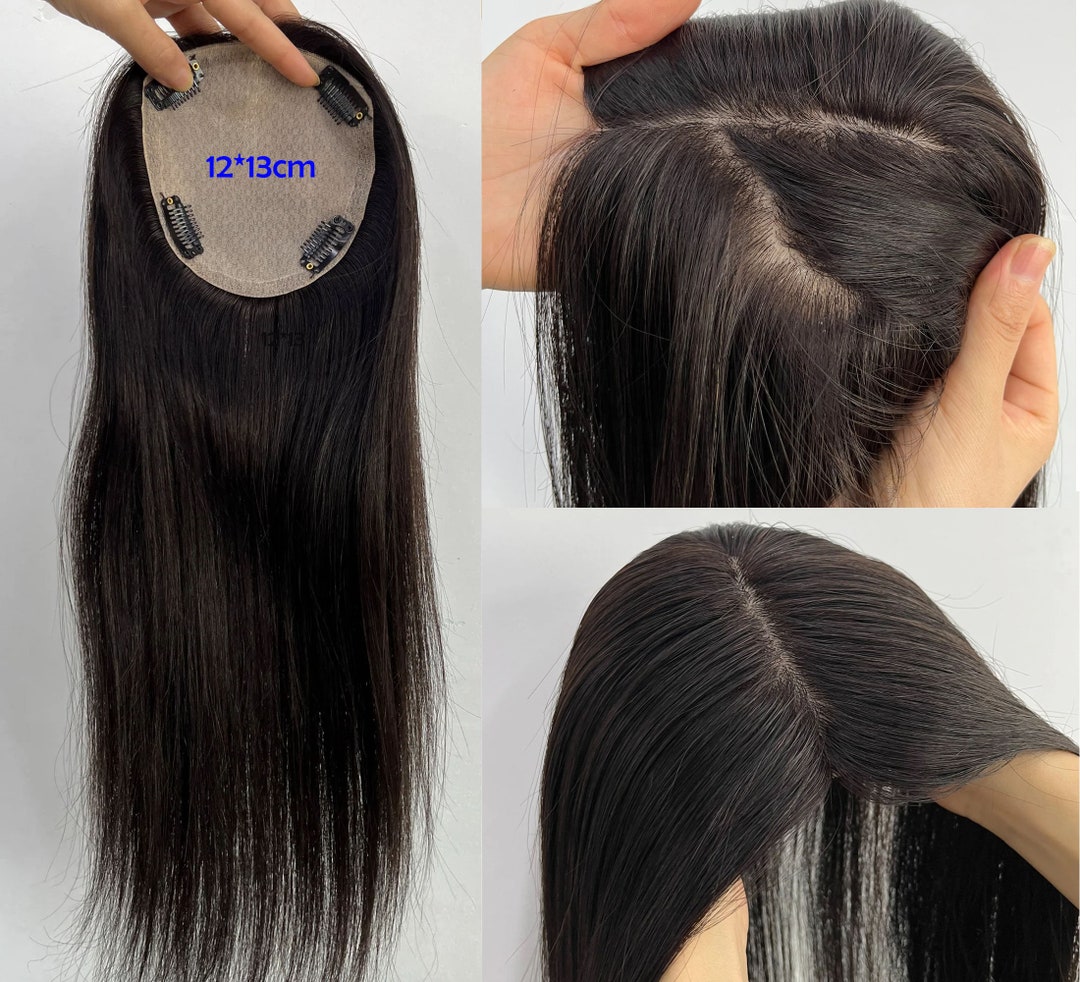 Silk-based 1213cm Human Hair Topper for Thinning Hair Enhance Volume With Free-part Design - Etsy