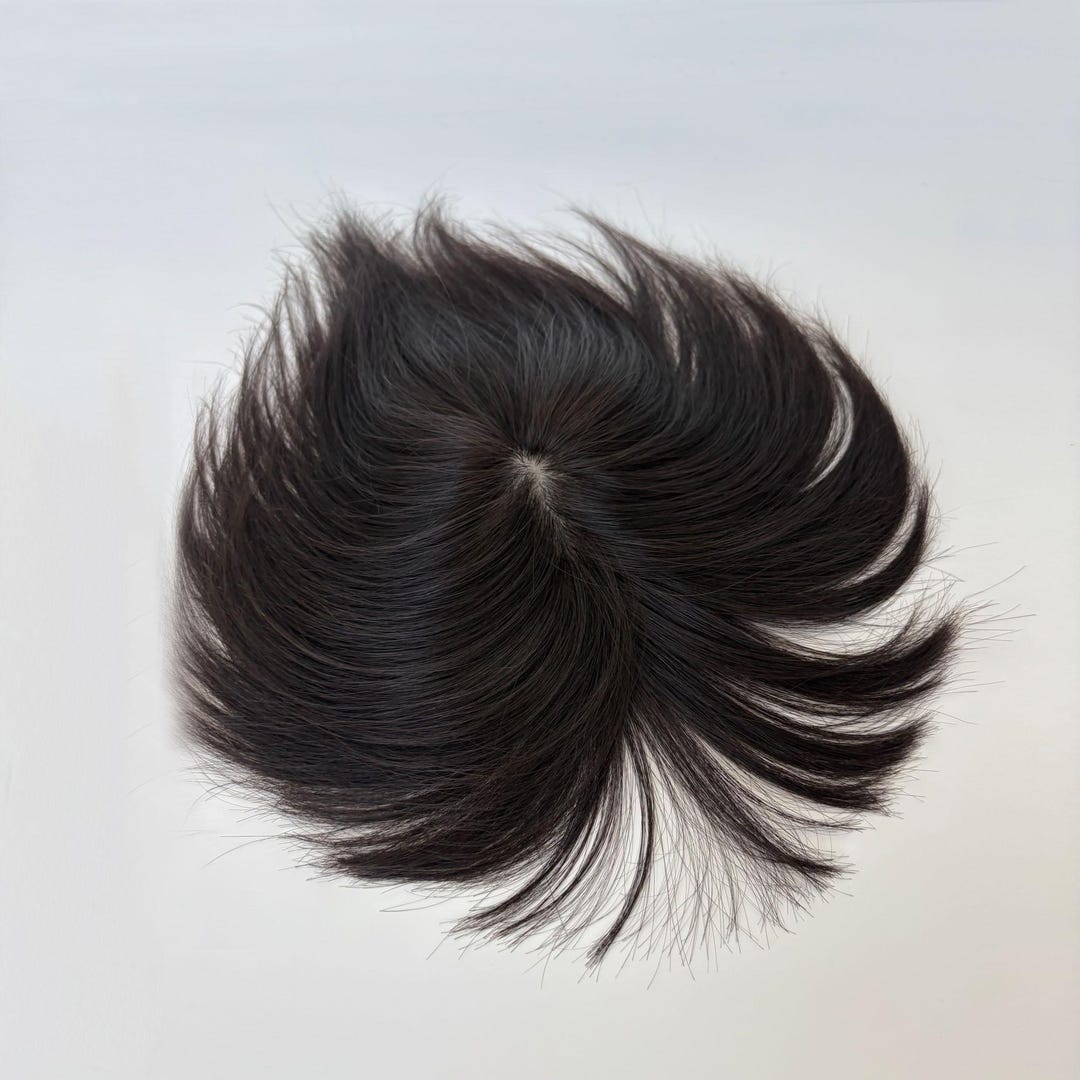 11×13cm Ultra-short Air Bangs Topper | Full Silk Base 3-clip Human Hair ...
