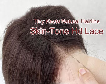 18x18cm Large Coverage HD Lace Front Virgin Human Hair Topper With Bleached Knots