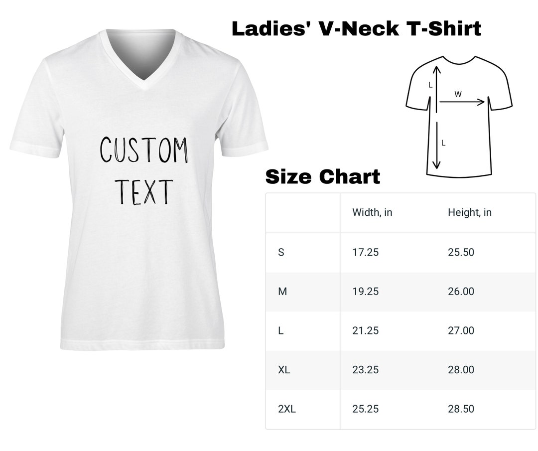 Custom V Neck Ladies Tshirt, Womens V Neck, Womens Tshirt Etsy