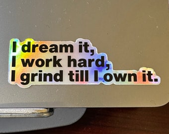 Beyonce Lyric Holographic Sticker, "I Dream It", BeyHive Gift