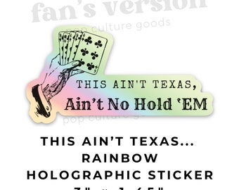 Beyonce Texas Hold 'Em Holographic Sticker | BeyHive Gift