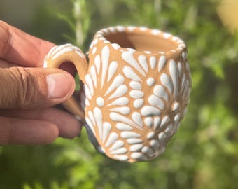 Espresso Cup (4 oz) Handmade Talavera— Hand Painted by Mexican Artisans