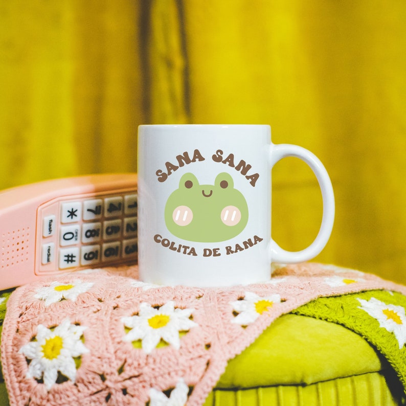 Mexican Coffee Mug, Sana Sana Colita De Rana Mug, Cafecito Mug, Latina Gift, 11 oz. Coffee Mug, Gift for Mom, Gift for Her Bild 1