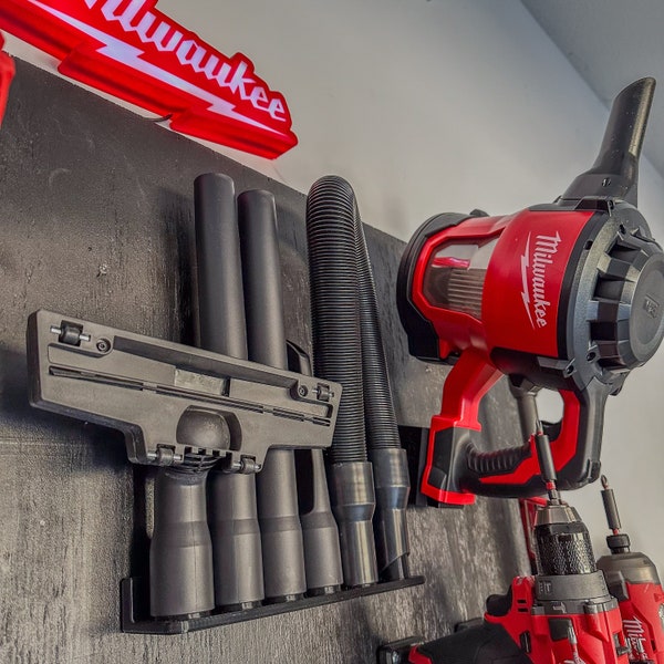 Rugged Milwaukee M18 Vacuum & Attachment Wall Mount System