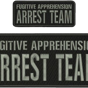 F Apprensione A Team Patch 4X10 e 2X5 Gancio sul retro Nero/Grigio