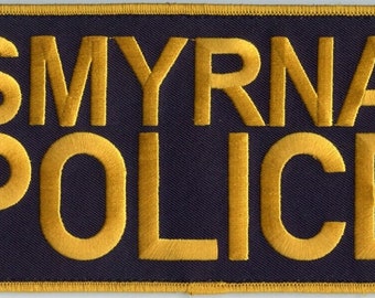 Smyrna Georgia See The Back Of This Patch Very Large 11 Inches Police Patch