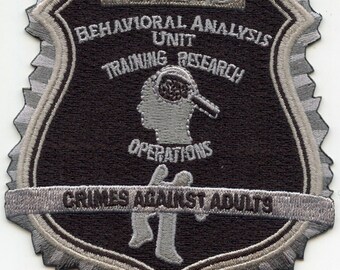 Fbi Behavioral Analysis Unit Crimes Against Adults Subdued Gray Police Patch