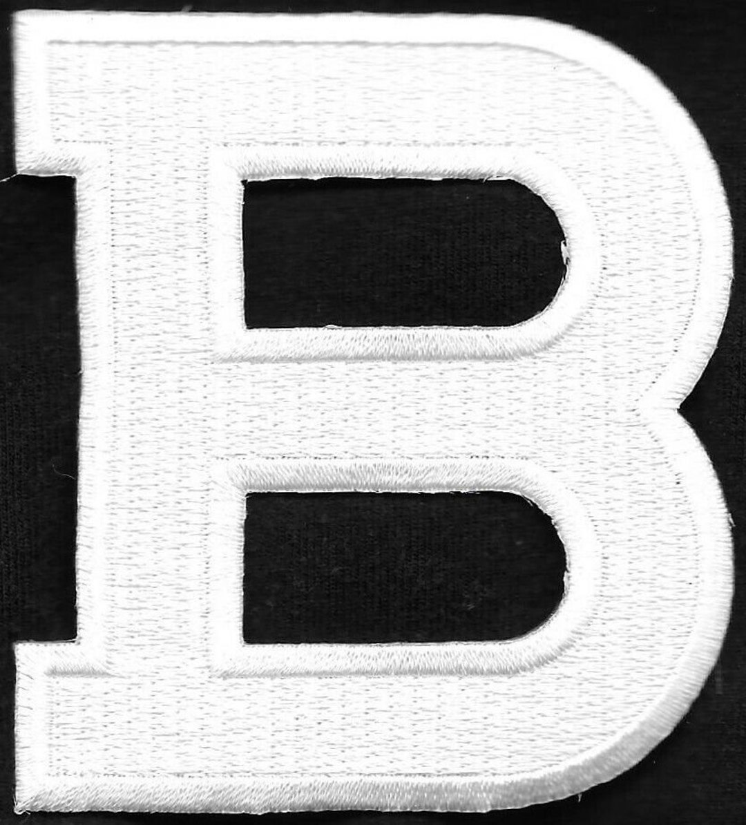 3 Tall Monogram White Block Letter B Embroidered Iron on - Etsy