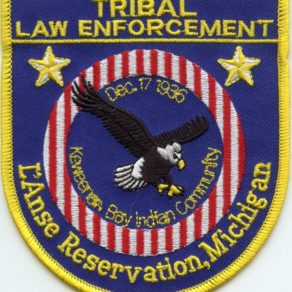 L'Anse Indian Reservation Michigan Mi Tribal Police Patch