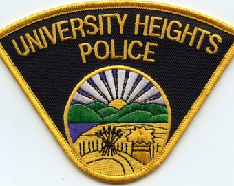 University Heights Ohio Oh Black Background Police Patch
