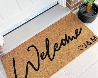 Welcome Doormat with Initials