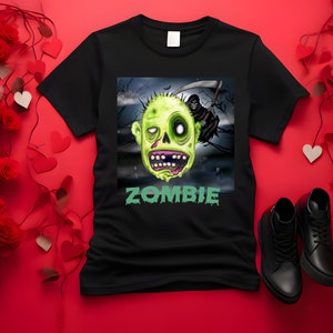 Zombie Costume T-Shirt with Undead Horror Design - Gift Idea for Living Dead Lovers - Spooky and Cool Tee for Horror Fans - Horror Tshirt
