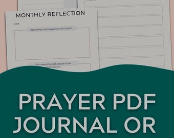 Prayer Journal PDF | Christian Reflection & Scripture Tracker