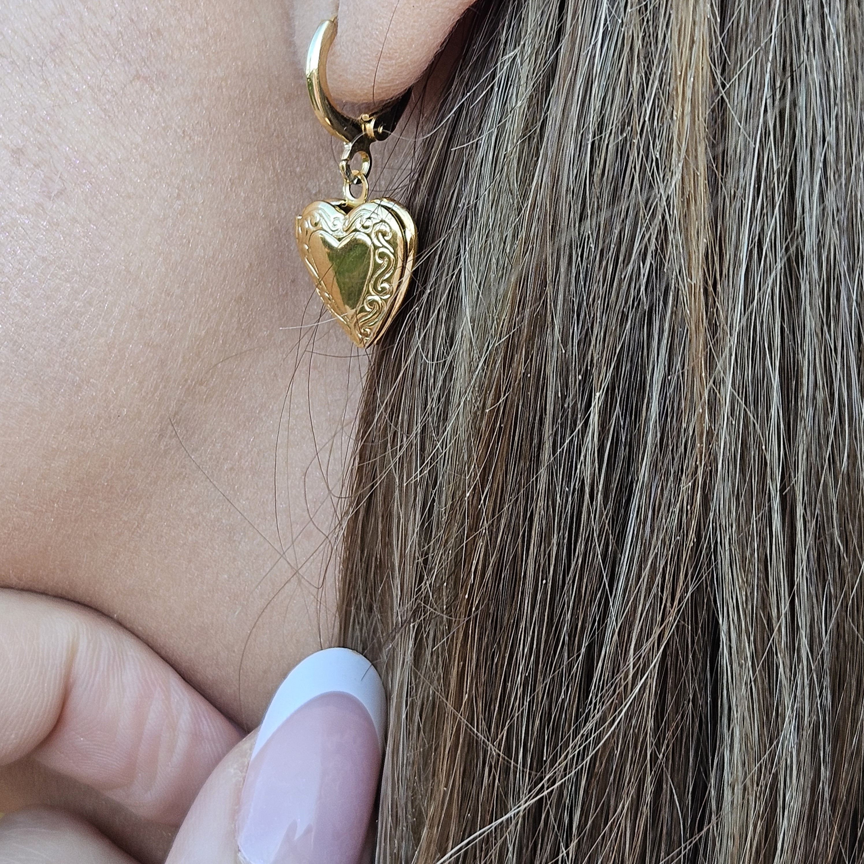 Locket Earrings Etsy Canada