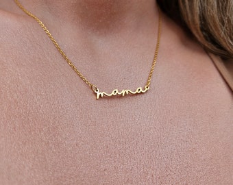 Personalized Mama Necklace: Stainless Steel Family Gift