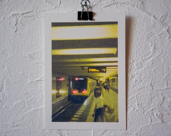 A6 Film-Fotografie Risoprint - Motiv: Berlin U-Bahn