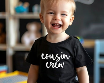 Cousin Crew Baby Toddler T Shirt Custom Personalised Funny New Niece Nephew Sister Brother Cousins Boys Girls Birthday Christmas Gift