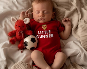 Little Gunner Babygrow: Custom Football Baby Vest