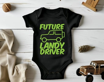 Future Landy Driver Baby Vest Babygrow Ropa Niños Niñas Personalizado 4x4 Land Range Truck Licencia Drive Super Rover Regalo Top
