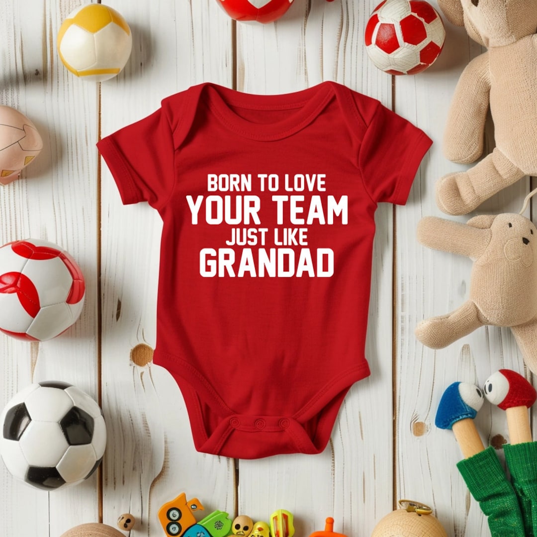 UNITED RED Shhhh! I'm Watching With Daddy Mummy Grandad Unique Football