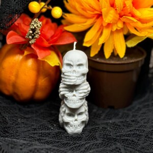 Halloween Candle, Skull Decor, Autumn, Decor, Halloween, Soy Candles, Handmade Candles, Candles, Spooky Season