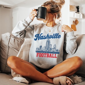 Tennessee Football Sweatshirt - Unisex Football Crewneck Fan Gear - Titans Sweatshirt - Vintage Football Crewneck