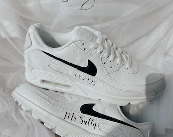 Personalized Groom Nike Air Max 90 Wedding Sneakers
