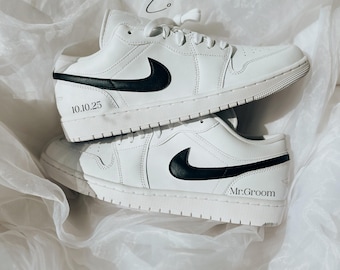 Nike Grooms Sneakers | Custom Personalized Air Force 1 Low for Groom & Father’s Gift