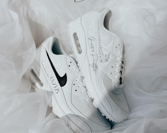 Custom Wedding Sneakers for Couples – Mr and Mrs Bride & Groom Personalized Shoes