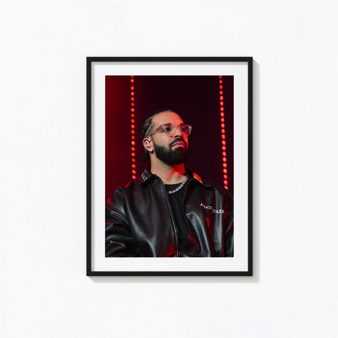 Drake Posters / Drake Black and White Wall Art, Music Poster, Home
