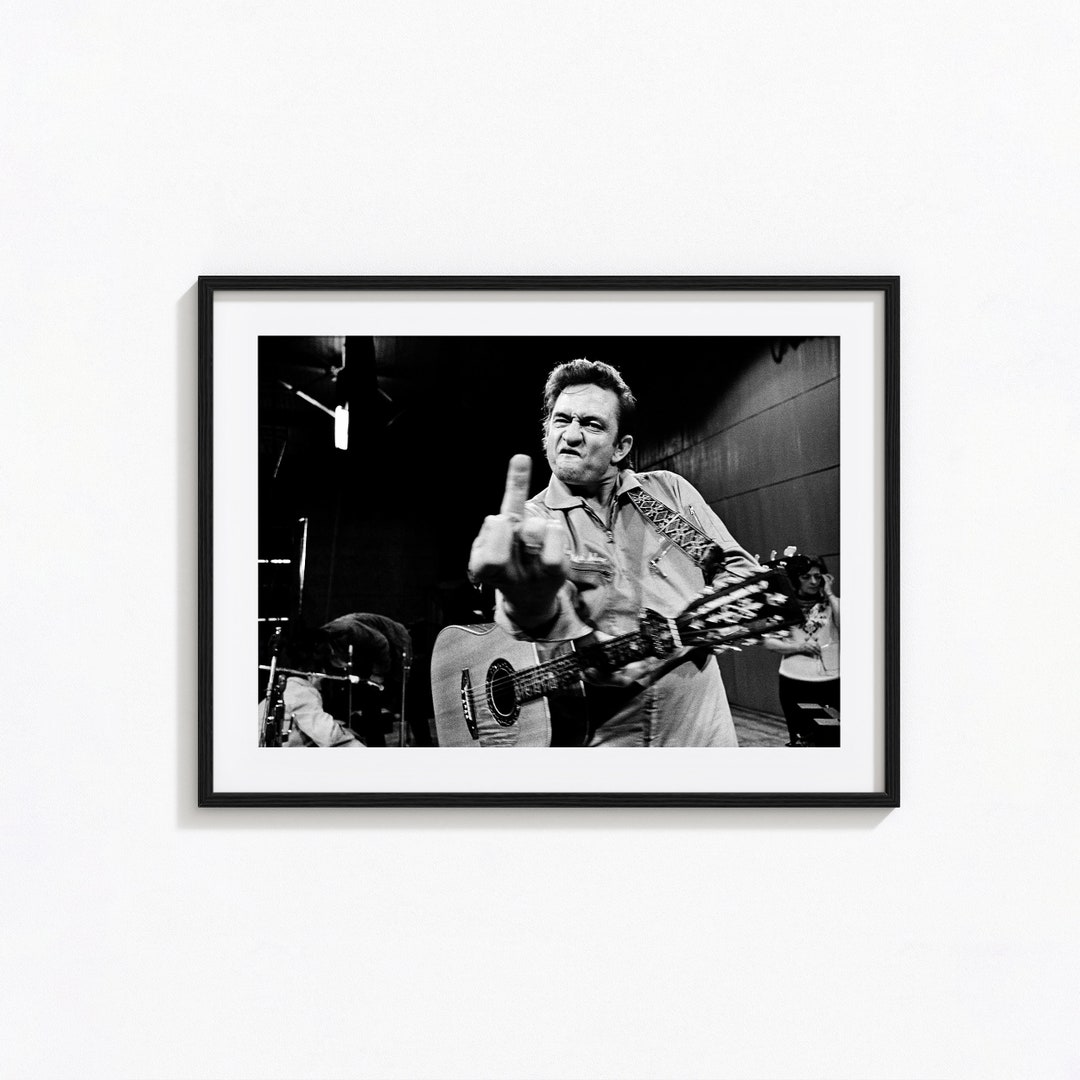 Johnny Cash Posters / Johnny Cash Black and White Wall Art - Etsy