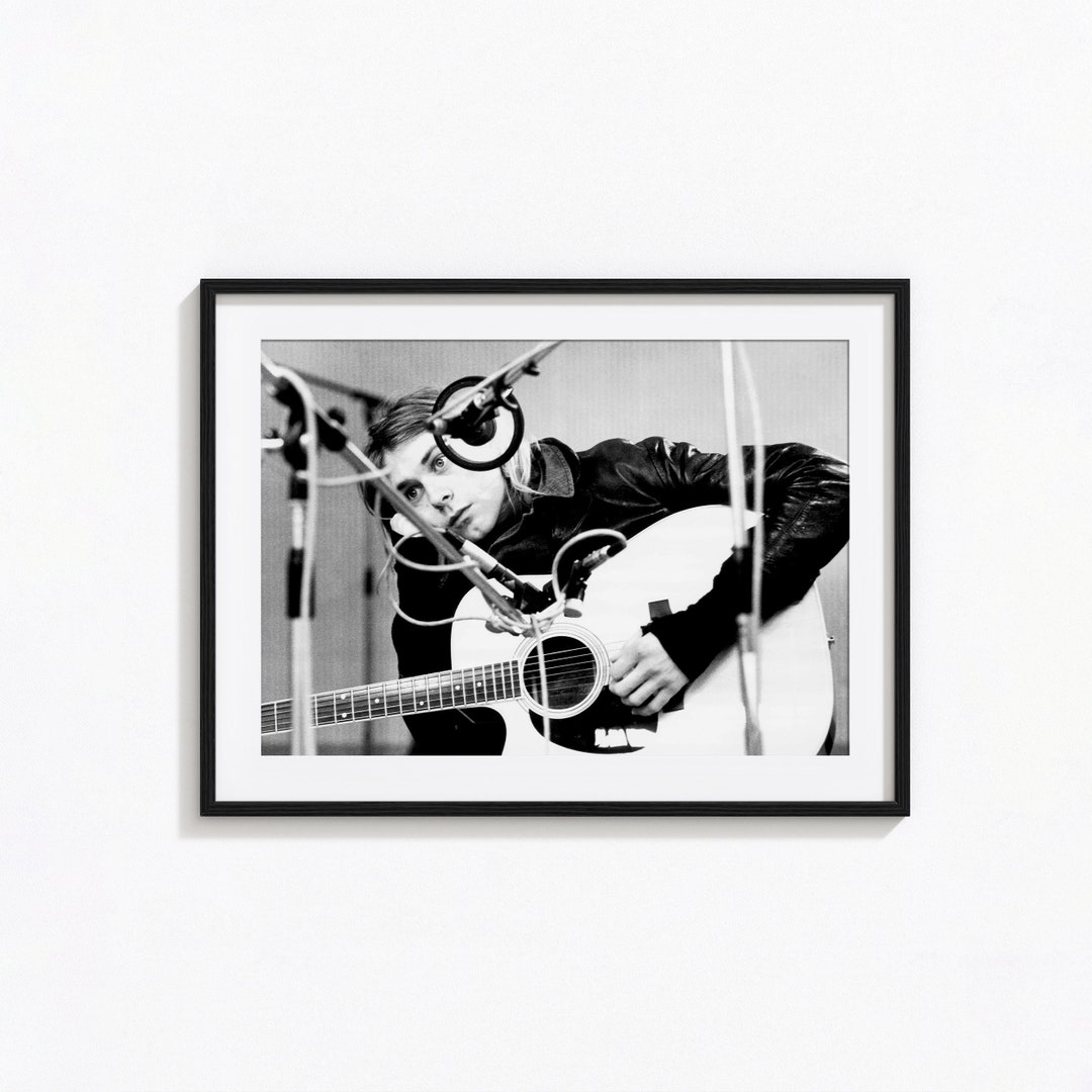 Carteles de Kurt Cobain / Kurt Cobain Arte de pared en blanco y negro ...
