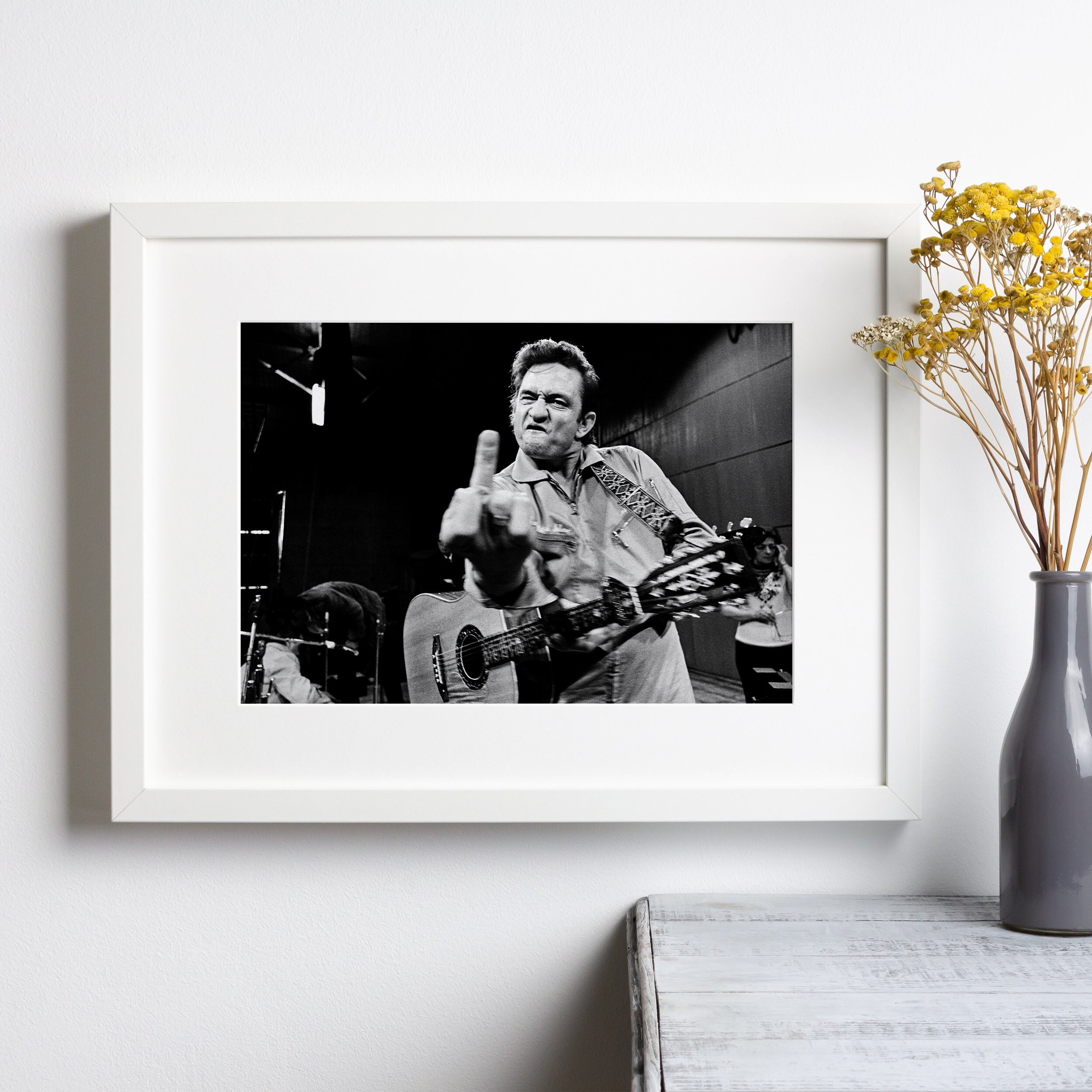 Johnny Cash Posters / Johnny Cash Black and White Wall Art - Etsy