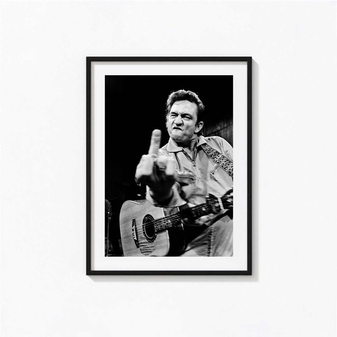 Johnny Cash Posters / Johnny Cash Black and White Wall Art - Etsy
