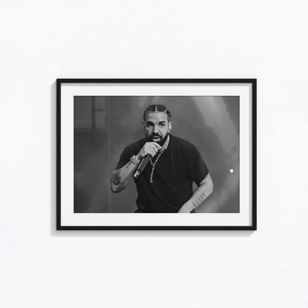 Drake Posters / Drake Black and White Wall Art, Music Poster, Home