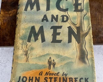 Primera edición 1937 De ratones y hombres Libro de John Steinbeck Covici Friede HC DJ