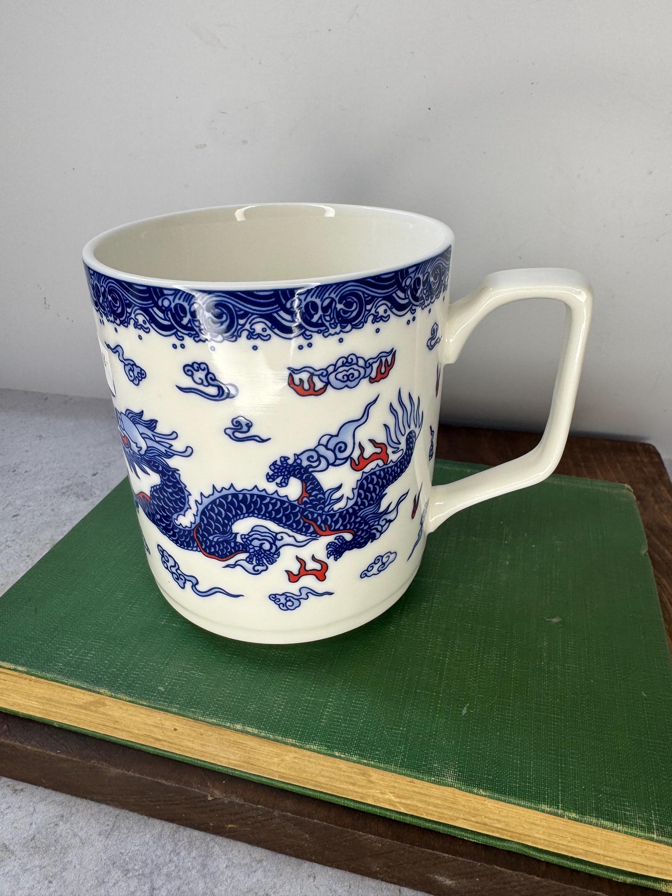 Blue Chinese Dragon Coffee Mug - Etsy