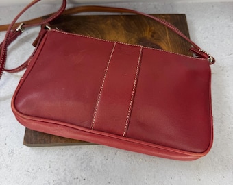 Vintage Y2K Coach Small C Signature Red Drawstring Bag With