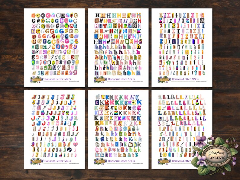 Ransom Letters Clipart Set – Printable Alphabet, Numbers and ...