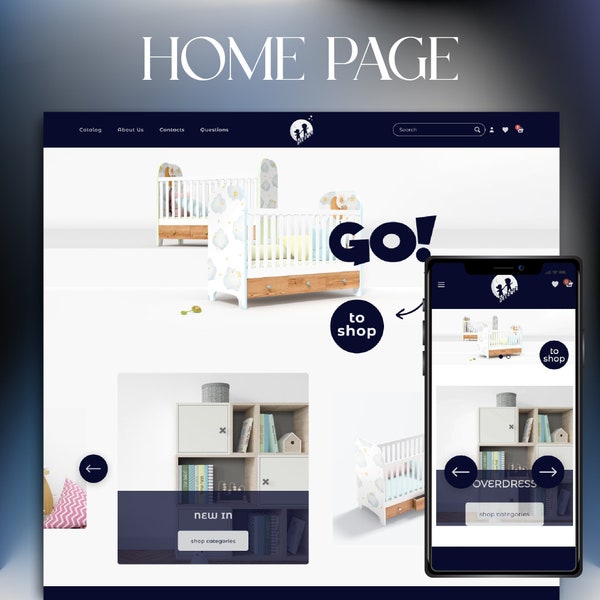 Children Shopify Boutique, Kid's Furniture Shopify Theme, eCommerce Templates, Shopify Dropshipping Store, Website Template, Shopify 2.0