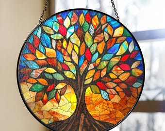 Levensboom raam Suncatcher, betekenisvol Rainbow Light Catcher-cadeau, sentimenteel familiehuisdecoratie